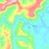 Topografische kaart 涵水河, hoogte, reliëf