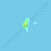 Topografische kaart Penikese Island, hoogte, reliëf
