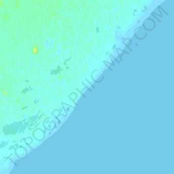 Topografische kaart Bray Island, hoogte, reliëf