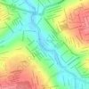 Topografische kaart Rio Uberabinha, hoogte, reliëf