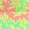 Topografische kaart Siskiyou Mountains, hoogte, reliëf