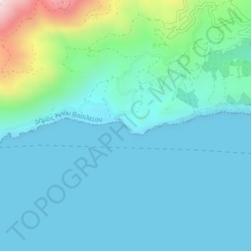 Topografische kaart Agios Georgios, hoogte, reliëf