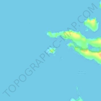 Topografische kaart Avon Island, hoogte, reliëf