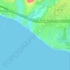 Topografische kaart Haskell's Beach, hoogte, reliëf