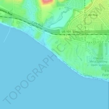 Topografische kaart Haskell's Beach, hoogte, reliëf