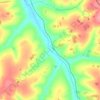 Topografische kaart Ribeirão Santa Rita, hoogte, reliëf