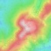 Topografische kaart Wertacher Hörnle, hoogte, reliëf