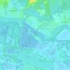 Topografische kaart Kasteel De Bocht, hoogte, reliëf