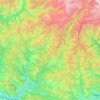 Topografische kaart Bhilangna River, hoogte, reliëf