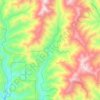 Topografische kaart Shasta-Trinity National Forest, hoogte, reliëf