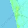 Topografische kaart Ubhrat Beach, hoogte, reliëf