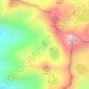 Topografische kaart Monarch Lakes, hoogte, reliëf