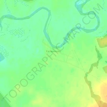 Topografische kaart Расмикеево, hoogte, reliëf