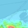 Topografische kaart Praia de Baldaio - As Saíñas, hoogte, reliëf
