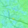 Topografische kaart Blaarmeersen, hoogte, reliëf