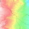 Topografische kaart Meru, hoogte, reliëf