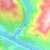 Topografische kaart Barragem de Foz Tua, hoogte, reliëf