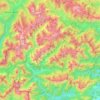 Topografische kaart Parco naturale regionale delle Dolomiti Friulane, hoogte, reliëf