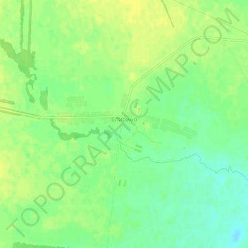 Topografische kaart Спирино, hoogte, reliëf