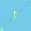 Topografische kaart Mandaui Island, hoogte, reliëf