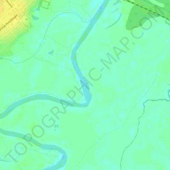 Topografische kaart Tobol River, hoogte, reliëf