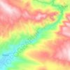 Topografische kaart Río Chonta, hoogte, reliëf