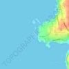 Topografische kaart Goat Island, hoogte, reliëf