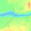 Topografische kaart Rainy River, hoogte, reliëf