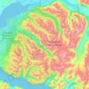 Topografische kaart Chugach State Park, hoogte, reliëf