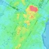 Topografische kaart Madison Square Park, hoogte, reliëf