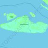 Topografische kaart Boigu Island, hoogte, reliëf