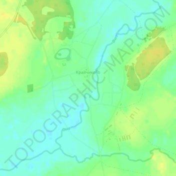 Topografische kaart Крайчиково, hoogte, reliëf