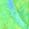 Topografische kaart Zennevallei met het Kasteeldomein van Relegem, hoogte, reliëf