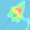 Topografische kaart Isla San Fransisco, hoogte, reliëf