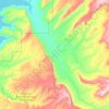 Topografische kaart Red Canyon, hoogte, reliëf