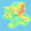 Topografische kaart Isla Maillén, hoogte, reliëf