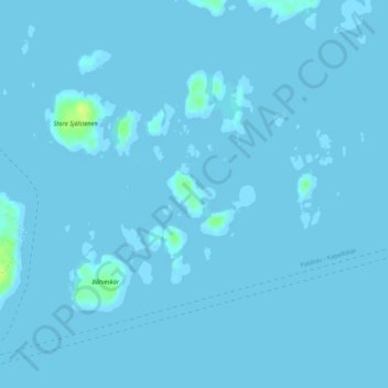 Topografische kaart Trångan, hoogte, reliëf