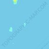 Topografische kaart Isla Huemul, hoogte, reliëf