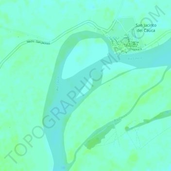 Topografische kaart Cauca, hoogte, reliëf