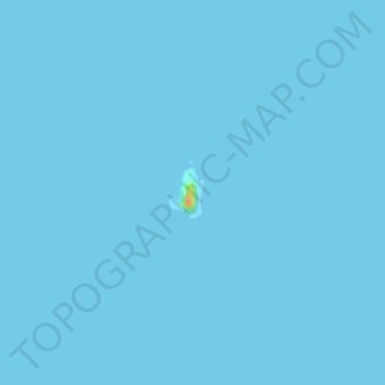 Topografische kaart Tarahiki Island (Shag Island), hoogte, reliëf