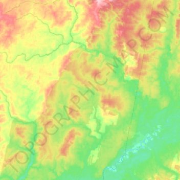 Topografische kaart Подрезчиха, hoogte, reliëf