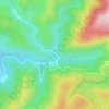 Topografische kaart Ruisseau de la Sauvette, hoogte, reliëf