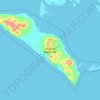 Topografische kaart Isla Santa Margarita, hoogte, reliëf