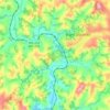 Topografische kaart Rio Pirapetinga, hoogte, reliëf