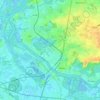 Topografische kaart Rupel, hoogte, reliëf