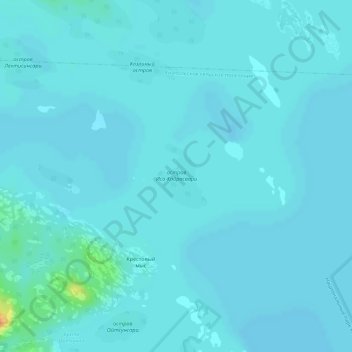 Topografische kaart остров Исо-Койрасаари, hoogte, reliëf