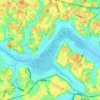Topografische kaart 印旛沼, hoogte, reliëf