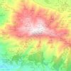 Topografische kaart Sierra de Tejeda, hoogte, reliëf