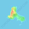 Topografische kaart Isla Doña Sebastiana, hoogte, reliëf