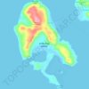 Topografische kaart Ambulong Island, hoogte, reliëf